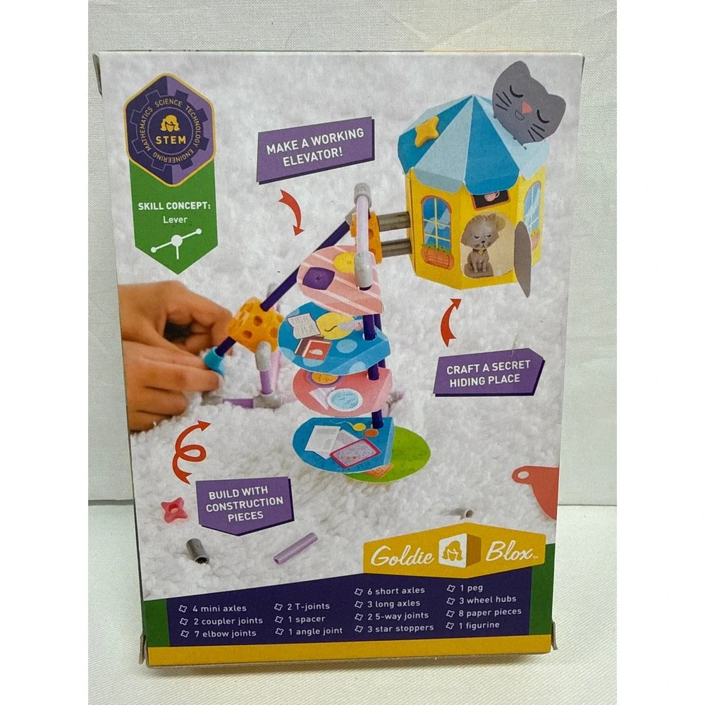 GoldieBlox Build & Craft Lucky's High Roller & Benjamin's Cat Nook STEM Toy Set